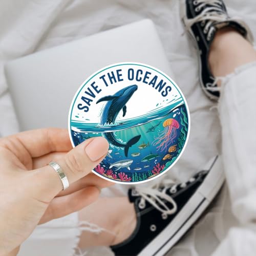 (3 Pcs) Save The Oceans Sticker – Environmental Marine Life