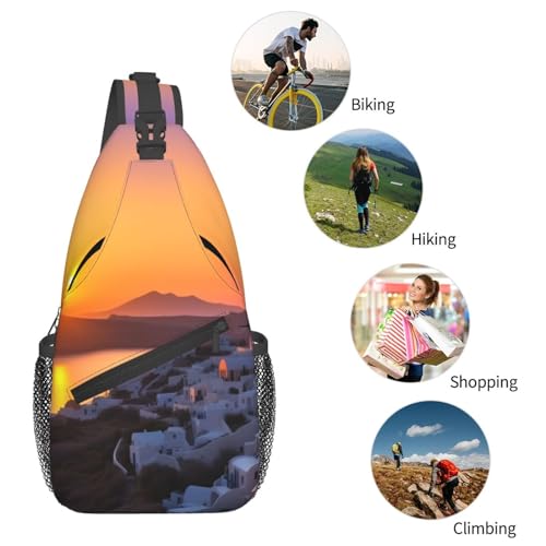 Bolso cruzado deportivo negro para senderismo y viaje miniatura 6