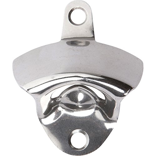Wall Mount Beer Bottle Opener by Bar Brat In Stainless Steel | Comes With 2 Matching Screws | Can Be Wall Mounted Against Most Surfaces | Bonus 14 Cocktail Beer Recipes (ebook)