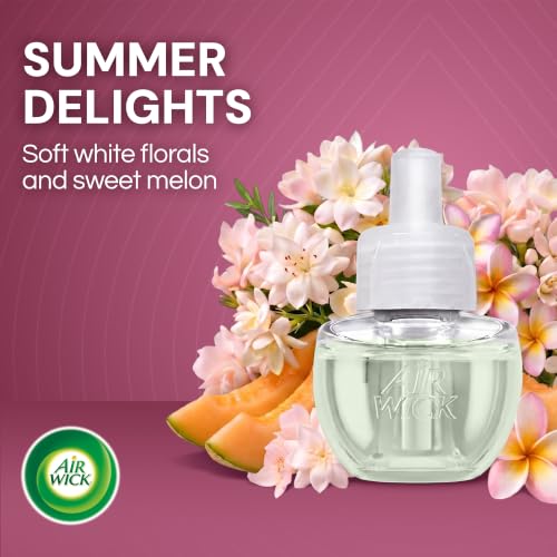 Image of Air Wick Plug-In Scented Oil Refills, 10 Count, Summer Delights, Air Freshener, Essential Oils, Eco Friendly