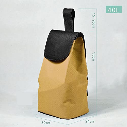 wasserdichte Oxford-Stoff-Ersatztasche - 40L Home Lebensmitteleinkaufstasche, Zusammenklappbare Große Einkaufstrolley… – Bild 3