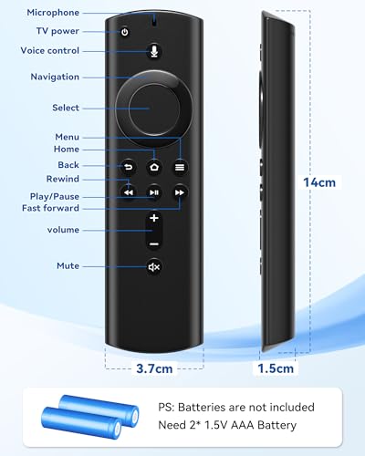 Sanicata Sprachfernbedienungsersatz (2 Gen) Kompatibel mit AM/Z Fir-TV-Stick (2nd Gen, 3rd Gen, 4K, 4K Max, Lite, HD), für F-TV Cube (2nd Gen, 3rd Gen),mit intelligenter Sprachsteuerung