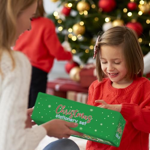 BEARUN 168 Pcs Christmas Party Favors Bulk for Kids-24-Pack Christmas Stationery Set for Stocking Stuffers, Christmas-Themed Classroom Gift Exchange School Games Prizes Carnival Events - Image 8