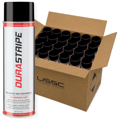 Image of (2 Pack Case 24-18oz Cans of Athletic Field Marking Paint. The Brightest, Most Durable line Marking Paint Available! (Black)