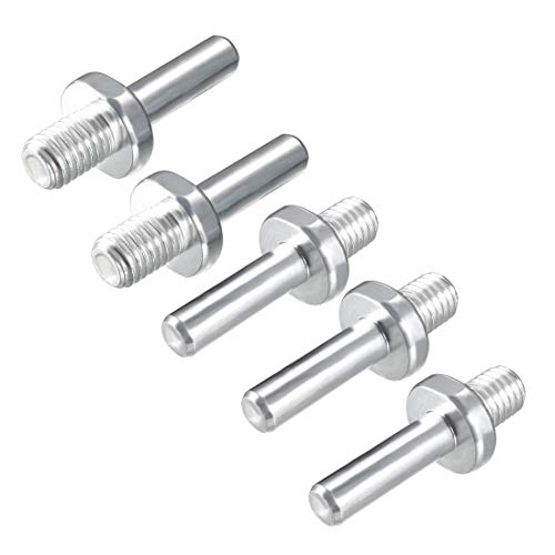 uxcell Core Bits Adapter, Drill Adapter M10 X 13mm Male Thread To 8mm Round Shank 5pcs