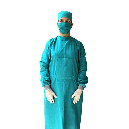 Dr Wonder Reusable Cotton Surgeons Gown with Cap and Mask (Green_Pack of 5) (B0974M2K1J) Amazon Price History, Amazon Price Tracker