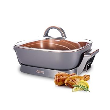 deep electric skillet with lid