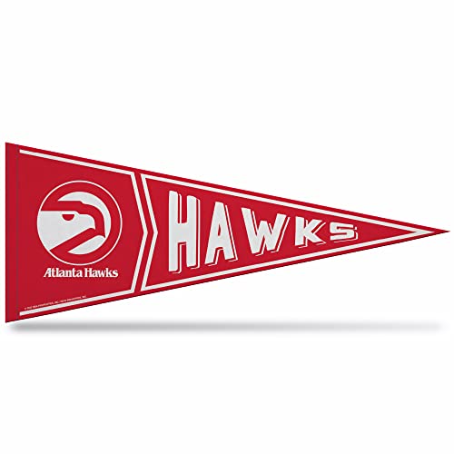 Rico Industries NBA Basketball Atlanta Hawks Retro 12" x 30" Felt Wall Décor Pennant - Great for Home/Bed Room/Man Cave Décor