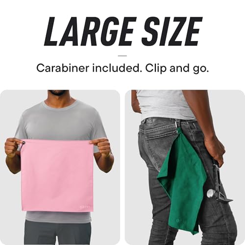 Image of Pocket-Sized Sweat Towels - Original Sweat Absorbing Handkerchiefs | Quick-Dry Microfiber Sweat Rags for Face, Hands, & Body - Men & Women - Gym, Sports, Work