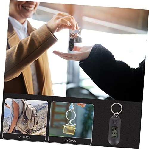 INOOMP Chaveiro Eletrônico Relógio Masculino Mini Mochila Masculina Relógio Preto Temporizadores Dig