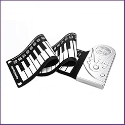 QWEQWE 49 clés à la Main Piano Roll Organ Portable Clavier Pliant Souple et Flexible avec Haut-Parleur (Color : Silver) - Les Beatles, Paul McCartney, John Lennon, RIngo Starr, George Harrison QWEQWE 49 clés à la Main Piano Roll Organ Portable Clavier Pliant Souple et Flexible avec Haut-Parleur (Color : Silver) – Image 6