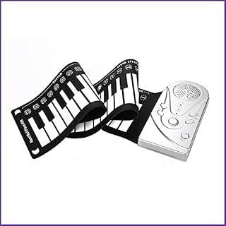QWEQWE 49 clés à la Main Piano Roll Organ Portable Clavier Pliant Souple et Flexible avec Haut-Parleur (Color : Silver) - Les Beatles, Paul McCartney, John Lennon, RIngo Starr, George Harrison QWEQWE 49 clés à la Main Piano Roll Organ Portable Clavier Pliant Souple et Flexible avec Haut-Parleur (Color : Silver) – Image 6
