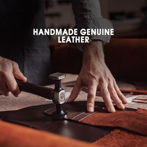 Mens Smart Wallet Card Holder for AirTag - Leather, Mens Minimalist Wallet with Apple Air Tag Holder, Slim Smart Pop up Card Case, ID Window, RFID Blocking (No Airtag Included) (Dark Brown)4