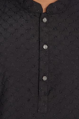 Image of DIVISIVE Men's Thread Embroidered Cotton Only Slim Fit Kurta