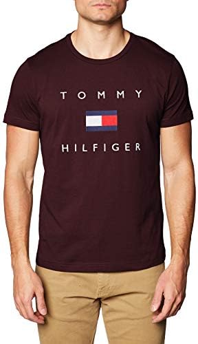 tommy hilfiger burgundy t shirt