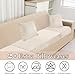 NAISI Sectional Couch Cover 4 Pieces Velvet Separate Couch Cushion Covers L Shape Soft Stretch Sofa Slipcovers with 2pcs Pillowcases for Left/Right Chaise Sectional Couch(3 Seater+1 Chaise,Beige)