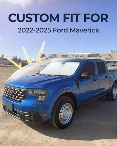 Image of for Ford Maverick 2022-2025 Car Window Shades, 6pcs Privacy Sun Shade Set for Front Windshield Side and Rear Windows, Full Window Covers Keeps Vehicle Cool for Camping Napping