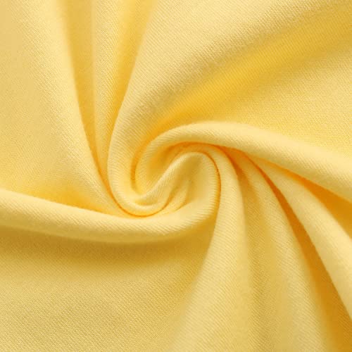 Keyocean Cotton Women Nightgowns, Soft Comfortable Lightweight Long Sleeves Ladies Nightdress, Aurora Yellow, Medium #TOP4