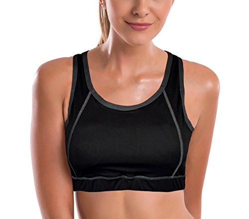 MWS Sujetador Deportivo sin Costuras Mod. Vanilla Colores Fluorescentes - Naranja, L-XL