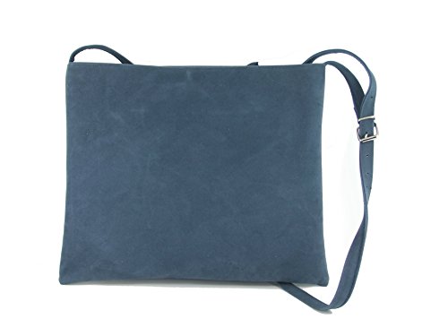 LONI Womens Hot Faux Suede Shoulder Bag Cross-Body Bag Flat with Zip-Top