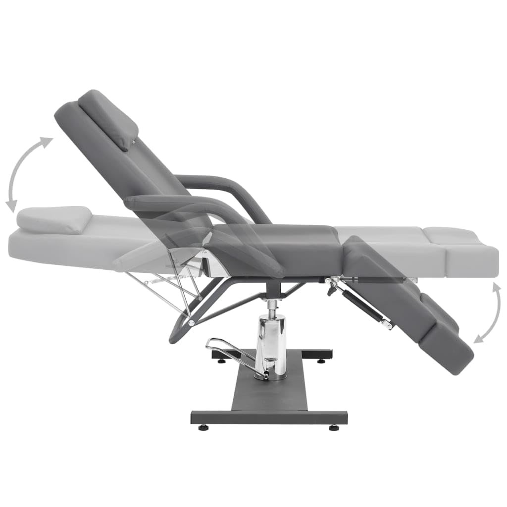 Générique Chaise de Traitement de beauté Similicuir Gris 180x62x78 cm,Santé & beauté,Hygiène personnelle,Massage & Relaxation,Fauteuils de Massage,110269