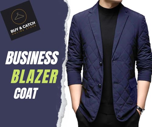 Men's Casual Cotton Lightweight Two Button Black Blazer Jacket - Quilted Blazer Cotton Slim Fit Sport Coat2