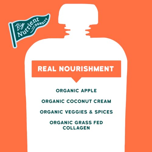 Image of Serenity Kids Organic Apple Pumpkin Spice Pouch, Toddler Snacks, 3.5 OZ | 5g Grass-Fed Collagen Protein Smoothie, USDA Organic Dairy-Free, Breakfast Smoothie, Travel Snacks, Gluten Free Snacks