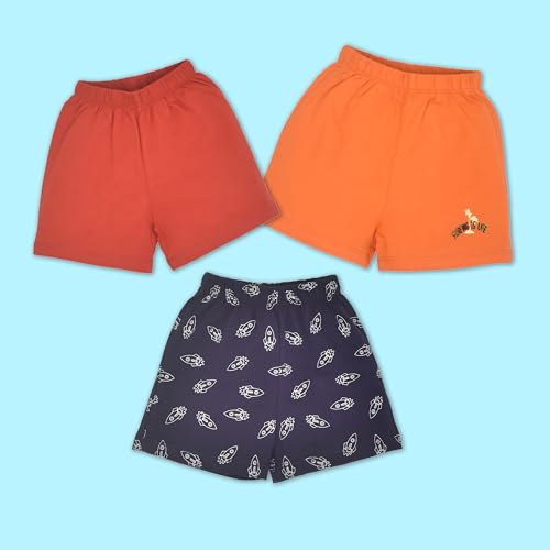 Image of LuvLap Baby Boys Regular Fit 100% Cotton Half Sleeves Boys T-Shirts and & Shorts Set Pack of 3