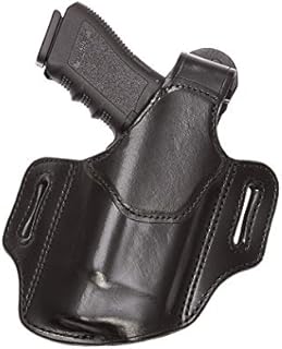 Aker Leather Products Nightguard XL Belt Slide Holster Aker Leather 147 Nightguard XL, Plain, Right Hand, Glock 17, 19, 26 with M3, TLR-1, TLR-2 Tactical Weapon Light, Black