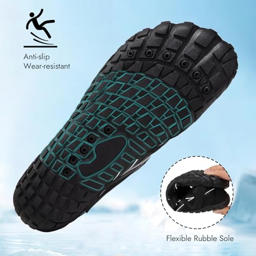 Image of ATHMILE Barefoot Water Shoes Women Men Wide Non Slip Aqua Beach River Pool | Quick Dry Swim Kayak Lake Hiking Surfing Boating Fishing Diving Rock Climbing Cruise Ship Essentials