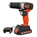 Produktbild BLACK+DECKER Akku-Bohrschrauber mit Akku und Ladegerät (18V/1.5 Ah, 10mm Schnellspannbohrfutter, 10-stufige Drehmomentvorwahl + 1 Bohrstufe, LED-Arbeitslicht, inkl. Ladegerät und Akku) BCD001C1-QW