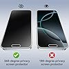 Ailun 3 Pack 4 Way 360 Degree Privacy Screen Protector for iPhone 16 Pro Max [6.9 inch], Face ID Sensitive,4 Directions Horizontal and Vertical All Around Anti Spy Tempered Glass Film[9H Hardness]-HD