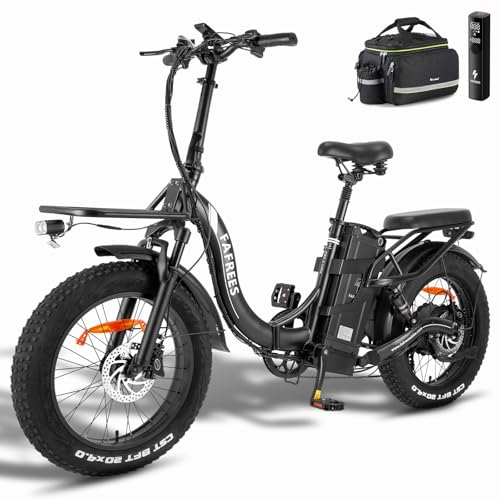 Fafrees F20 X-Max Bicicleta Eléctrica, 20 4.0 Pulgadas Fatbike Plegable, Batería De 30h 1440wh, Bicicleta Eléctrica Montaña Para Hombres, E-Bike Para Adultos, Alcance120-180km Negro