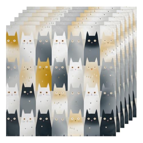 Servilletas de Tela Cuadradas Multicolor Set x6 50.5x50.5 cm miniatura 1