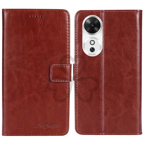 TienJueShi Brown Book Stand Retro Flip Leather Protector Phone Wallet Gel Cover Etui TPU Silicone Case For Honor Play 60 6.61 in