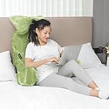SLIGUY Reading Pillow-Extra Large 31" Bed Rest Pillow with Detachable Neck Roll & Arms for Sitting in Bed or Couch-Backrest Reading Pillow Adult Back Pillows for Watching TV/Gaming/Relaxing-Green - Image 2