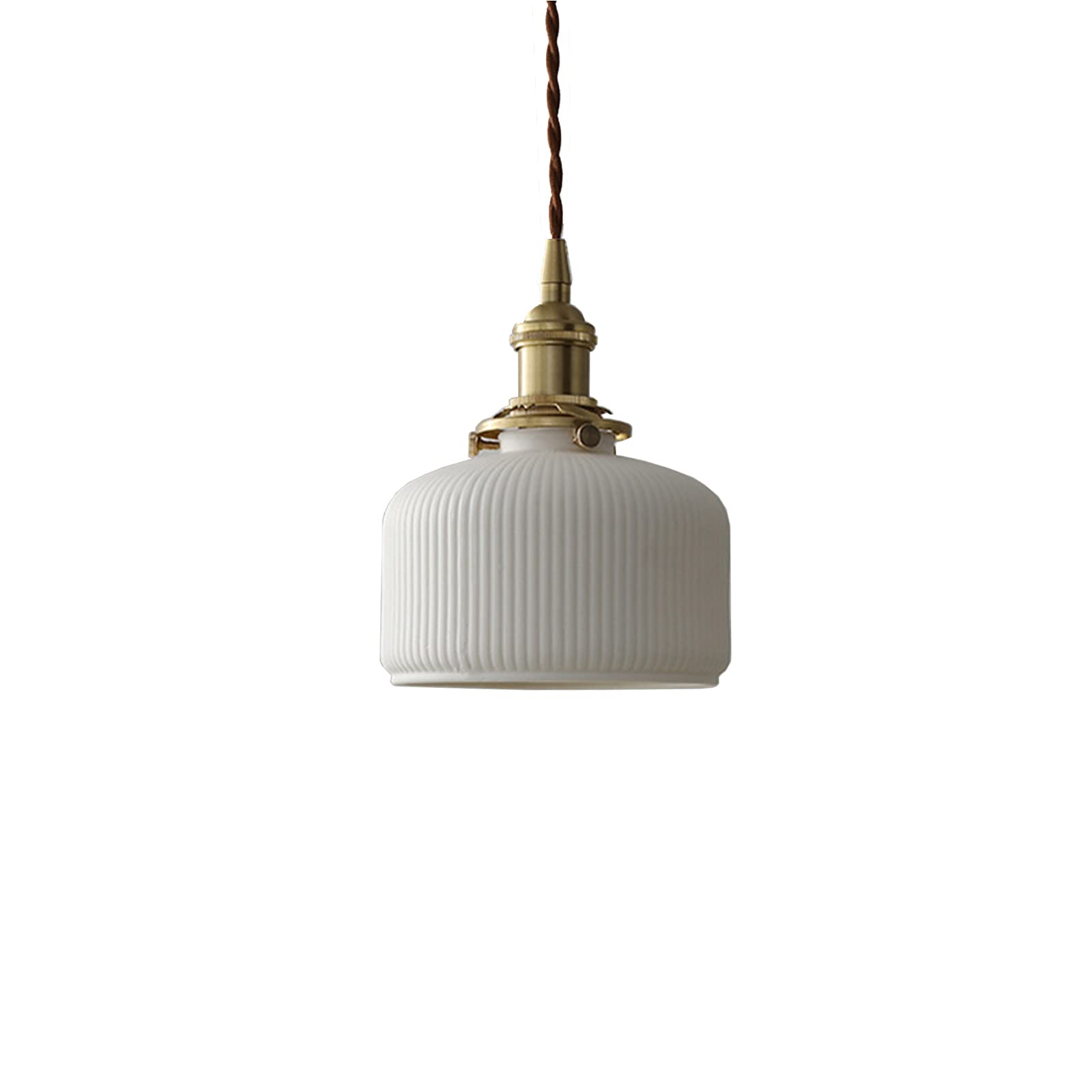 Suspension céramique EKSED avec douille E27 dorée style haut de gamme - 7