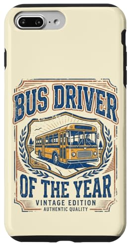 Bus Driver of the Year Vintage Fun Appreciation �X�}�z�P�[�X iPhone 7 Plus/8 Plus �p