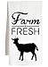 Produktbild Farm Tiere  Sechs Pack  Schwein Kuh Huhn  Farm Mehl Sack Küche Geschirrtuch, baumwolle, Farm Fresh Goat, 28in x 28in