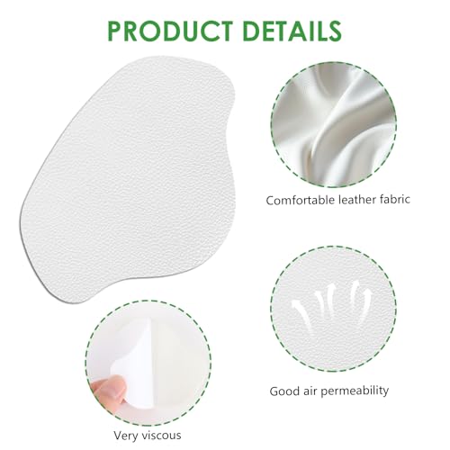Image of Shoe Heel Repair Patches, Quick Self-Adhesive Inside Sneaker Hole Patches for Sport Work Walking Hiking Tennis Shoes Sneaker Mesh (12 Pcs 丨 White)