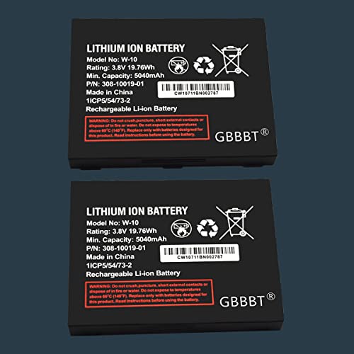 Gbbbt W-10 Battery, 5040Mah 3.8V Replacement Battery For Netgear Mr1100 At&T Nighthawk M1 Lte Mobile Hotspot Router Netgear 308-10019-01 W-10 W-10A (Pack Of 2) #TOP6