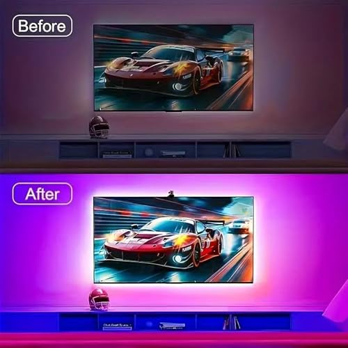 Image of ZETLOR Led Strip Lights, 32.8ft Led Lights Smart Color Changing Rope Lights SMD 5050 RGB Light Strips with Bluetooth Controller Sync to Music Apply for TV, Bedroom, and Home Decoration