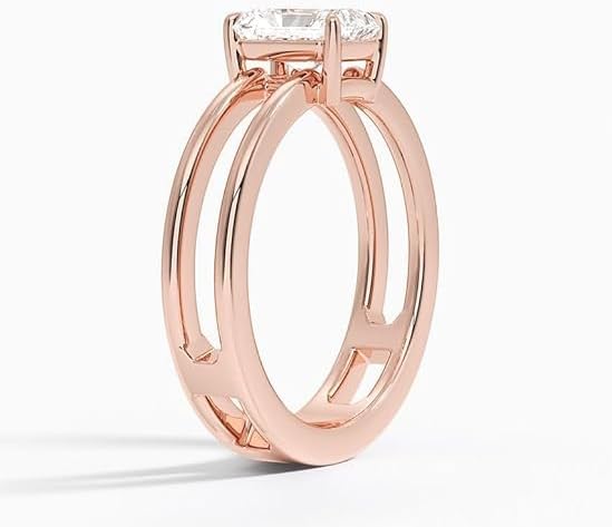 1-5 CT Radiant Cut Moissanite Engagement Ring Colorless VVS1 10K 14K 18K Solid Gold & 925 Sterling Silver Solitaire Moissanite Enagement Ring Valentine Gift For Women