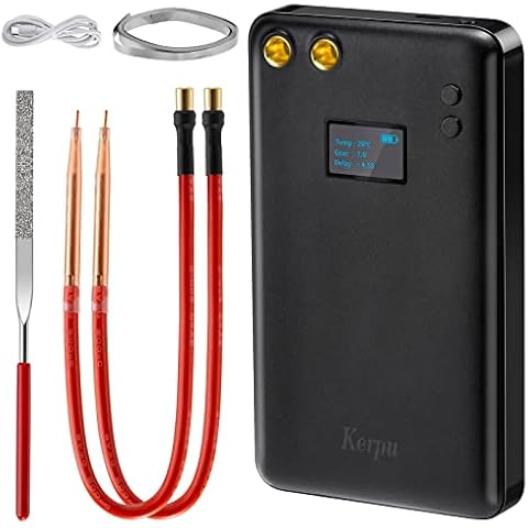 Upgraded Battery Mini Spot Welder with LCD Screen, Spot Welding Equipment Energy Storage 6500mAh DIY Rechargeable with Type-C Port, Nickel Strip & USB Cable Cover