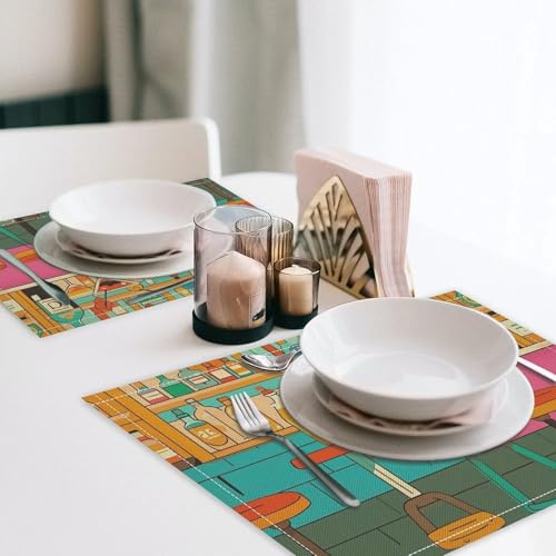 Napperon de table d'été en lin naturel pour banquet et repas