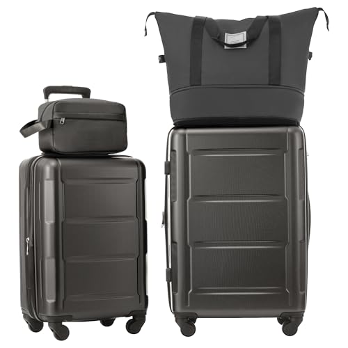 Piece Luggage Set with Bags Expanable Spinner Wheels ABS