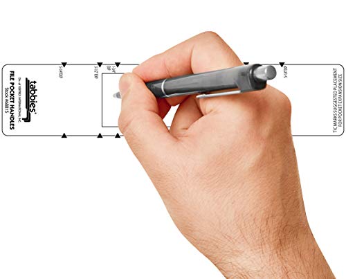 Tabbies 9-5/8 X 2 Inches File Pocket Handles, White, 48 Per Pack (Tab68815) #TOP1