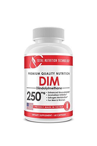 DIM Supplement 250mg Plus BioPerine - Estrogen Balance - Aromatase Inhibitor-Menopause Support - TNT Supplements (60 Capsules)