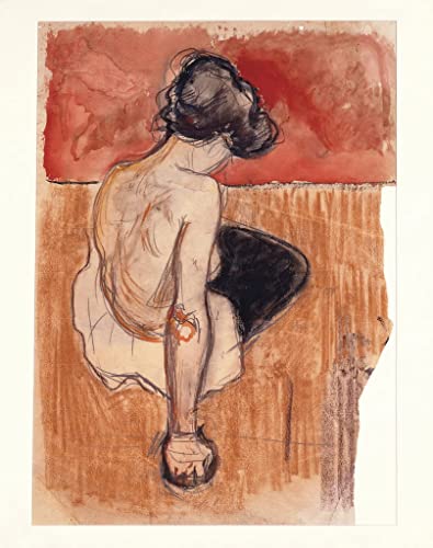 Tableau Toile Edvard Munch Modèle Assis | Décoration Murale Salon 60x90cm