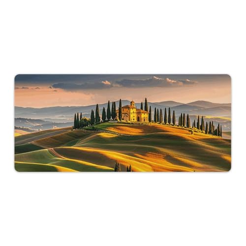 Grand tapis de souris de jeu Italie-Toscane pour clavier et ordinateur portable